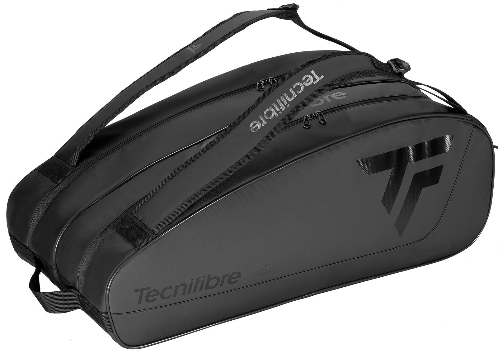 ￼Túi đựng vợt tennis Tour Endurance Ultra Black 12R - Chất liệu bạt chống thấm, 3 ngăn, kích thước 75x28x34,5cm - Bag