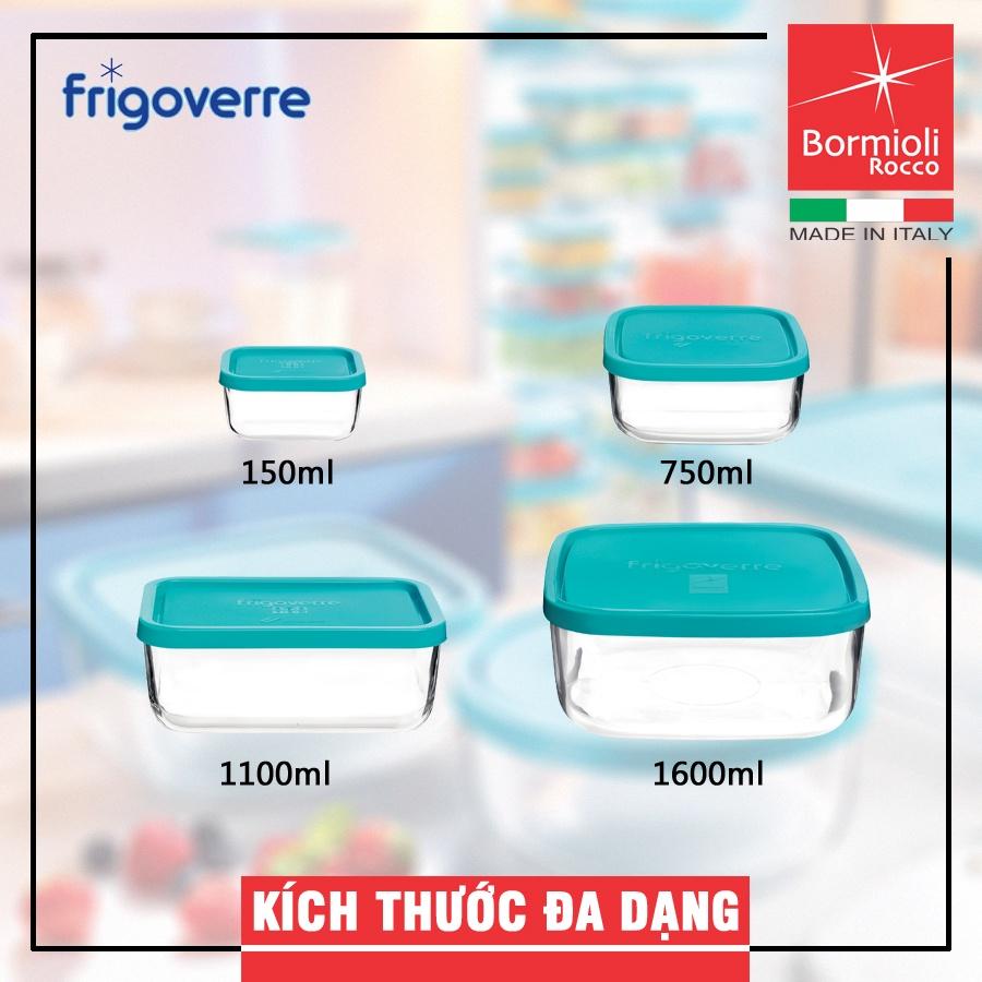 Hộp thuỷ tinh chữ nhật Frigoverre 150ml chuyên dùng ngăn đông tủ lạnh (Bormioli Rocco)- Hàng chính hãng