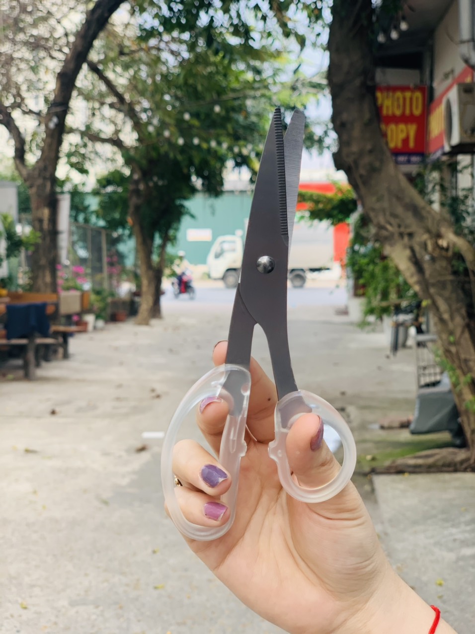 Combo kéo văn phòng Echo Metal 18cm + bấm móng tay cao cấp size M - nội địa Nhật Bản