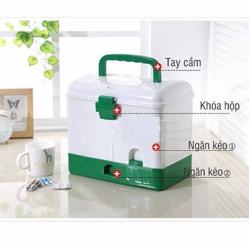 TỦ ĐỰNG THUỐC Y TẾ GIA ĐÌNH 3 TẦNG