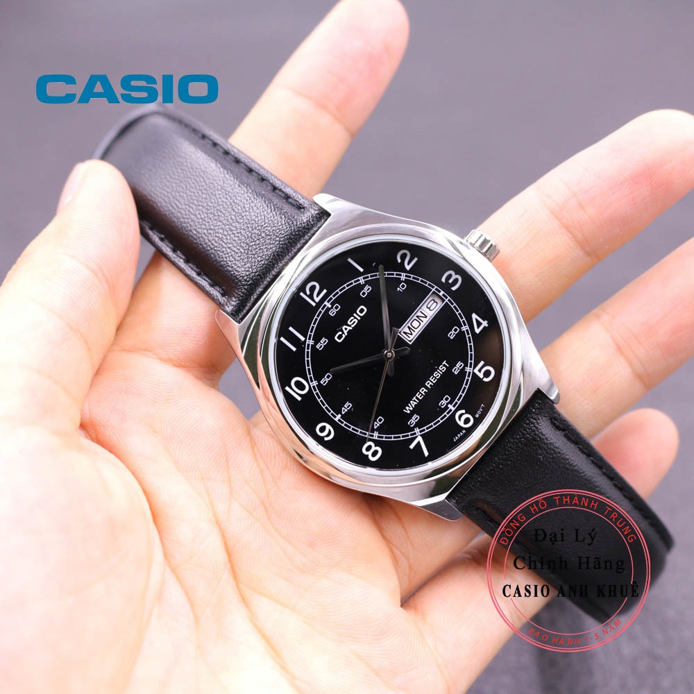 Đồng Hồ Nam Casio MTP-V006L-1B2 Dây Da Đen