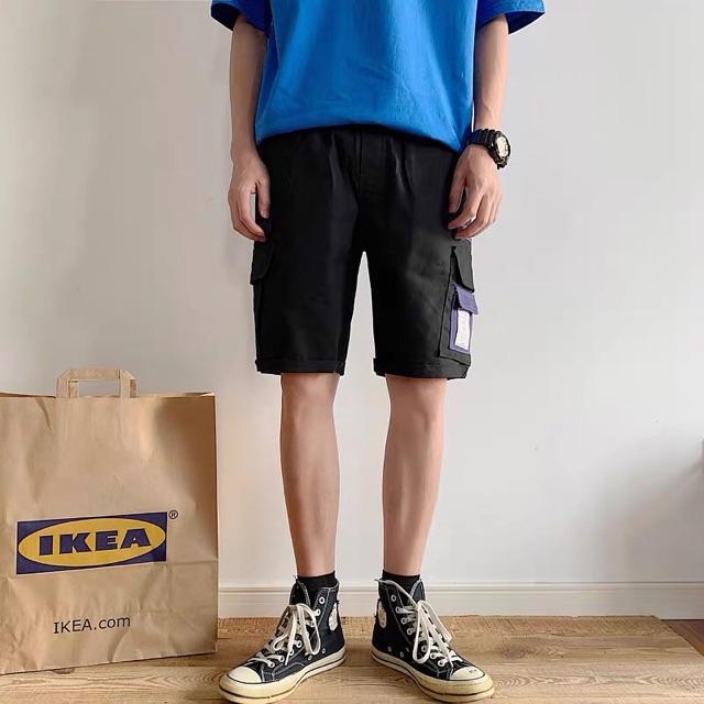 Quần short nam kaki túi hộp unsiex SmileZ