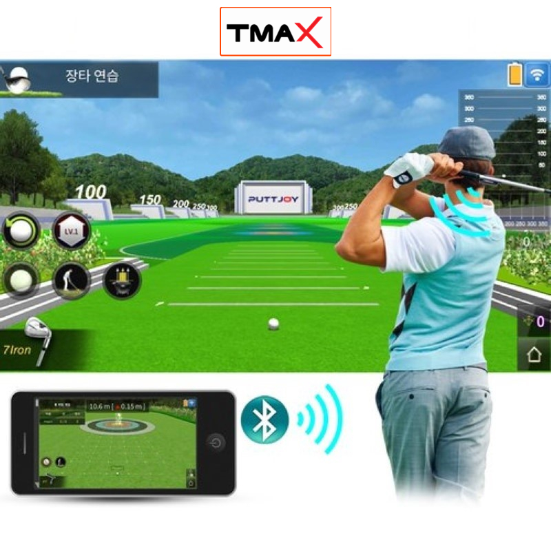 Thiết Bị Chơi Golf Mô Phỏng Cao Cấp Tại Nhà TMAX PUTTJOY: Nhỏ Gọn, App Chơi Golf Miễn Phí.