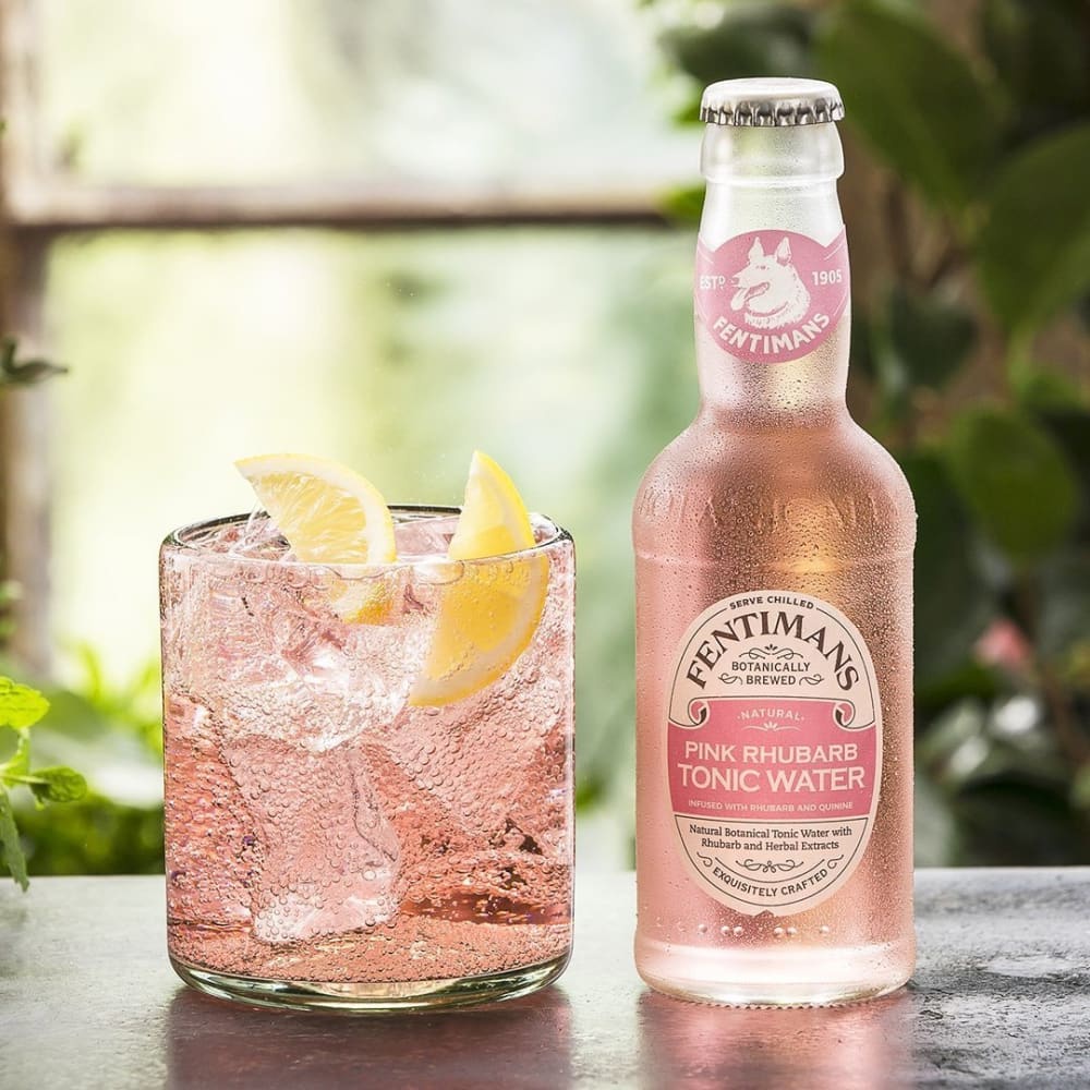 Fentimans Tonic Water Hương Đại Hoàng Pink Rhubarb Anh Quốc Lốc 4 chai x 200ml