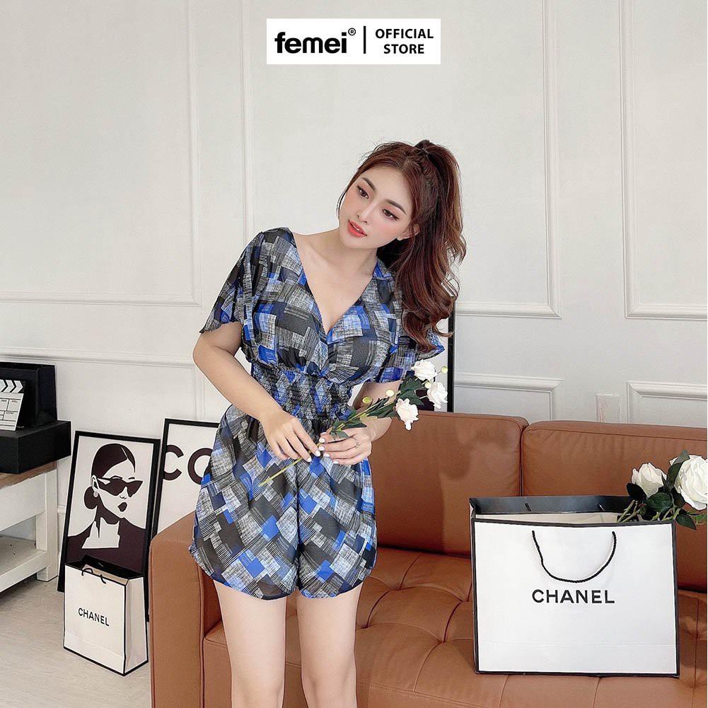 FEMEI - Jumpsuit ngắn kẻ sọc HELEN JUM006