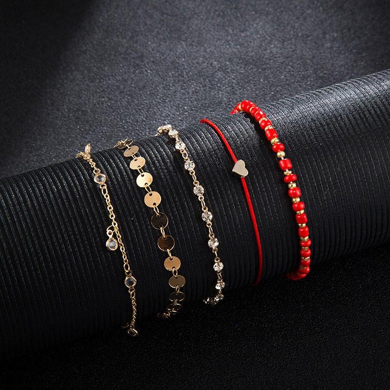 Vòng đeo chân đính hạt cho nữ