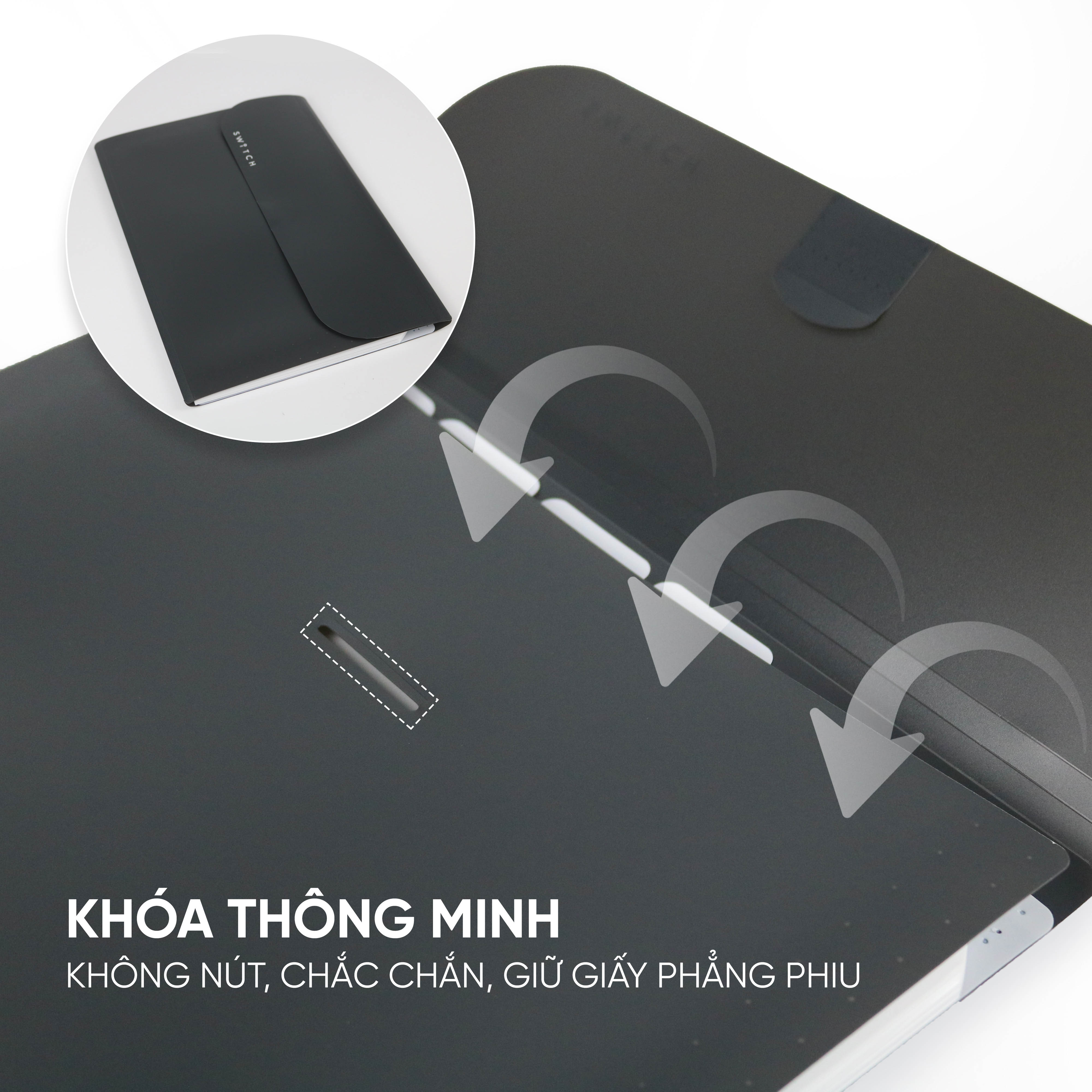 Hình ảnh Cặp Đựng Tài Liệu A4 Nhiều Ngăn AO+ Switch OFF (5 Ngăn/ Có Phân Trang)