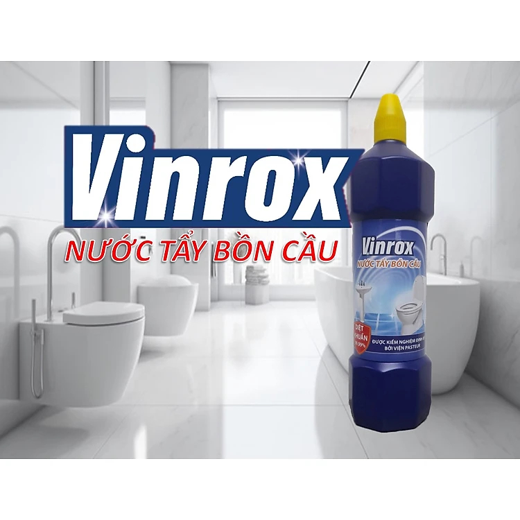 [Combo 3 TẶNG 3] 3 chai Nước Tẩy Bồn Cầu Diệt Khuẩn Khử Mùi hiệu quả VINROX 1L Fresh