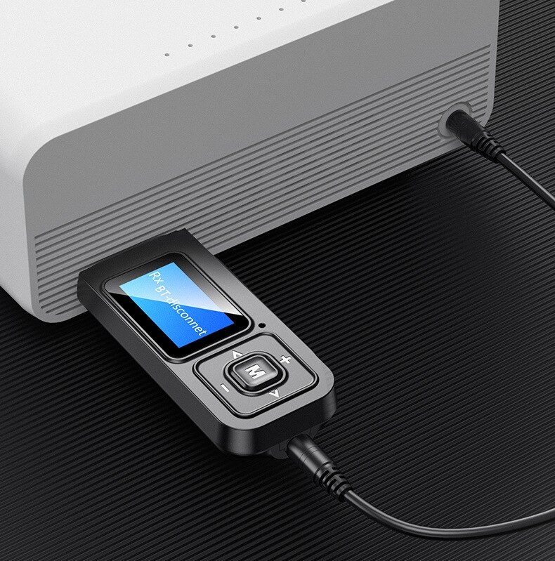 Hàng Chính Hãng - Bộ Thu Phát Bluetooth BT-03-LJA Bluetooth 5.0 Phạm Vi 15m Dễ Sử Dụng Chế Độ Chuyển Đổi Linh Hoạt Âm Thanh Hi-Fi Màn LCD Nhỏ Gọn Hỗ Trợ Đàm Thoại Tương Thích Rộng Rãi Android Ios TV PC Pin Lithium 4 tiếng Cổng Sạc Micro USB - ROGTZ