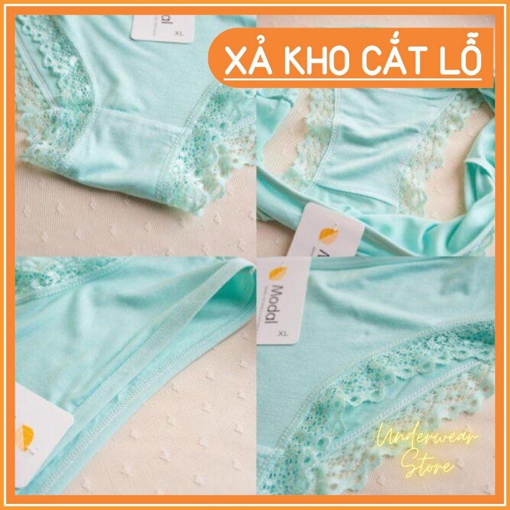 Sét 10 Quần Lót Nữ Cotton Modal Viền Ren Mềm Cực Mát - Ảnh Chụp Thật Kèm Video