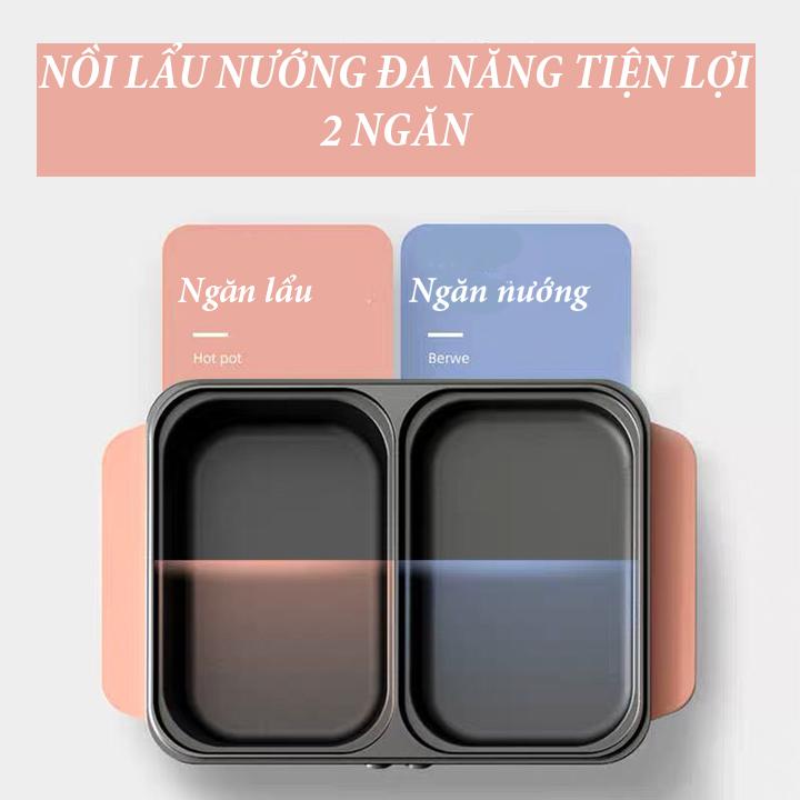 Bếp Điện Lẩu Nướng 2 Trong 1Tiện Lợi-Màu Ngẫu Nhiên - Hàng Loại 1