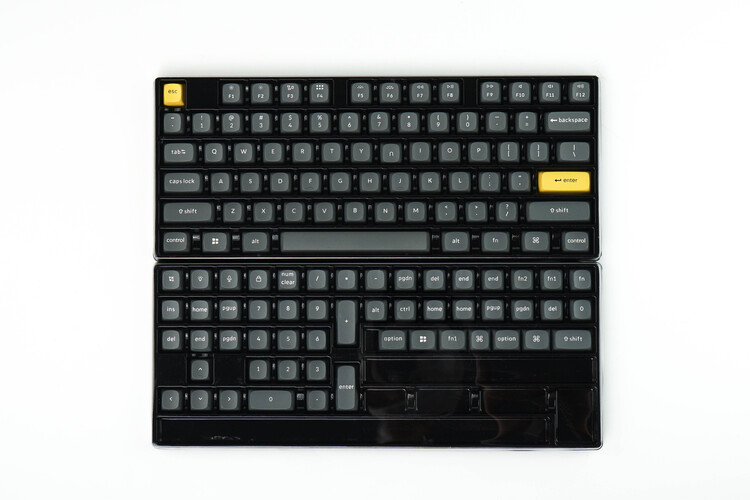 Nút bàn phím Keycap PBT Double Shot OSA Profile ( Dark Black / Dark Grey ) - Hàng Chính Hãng