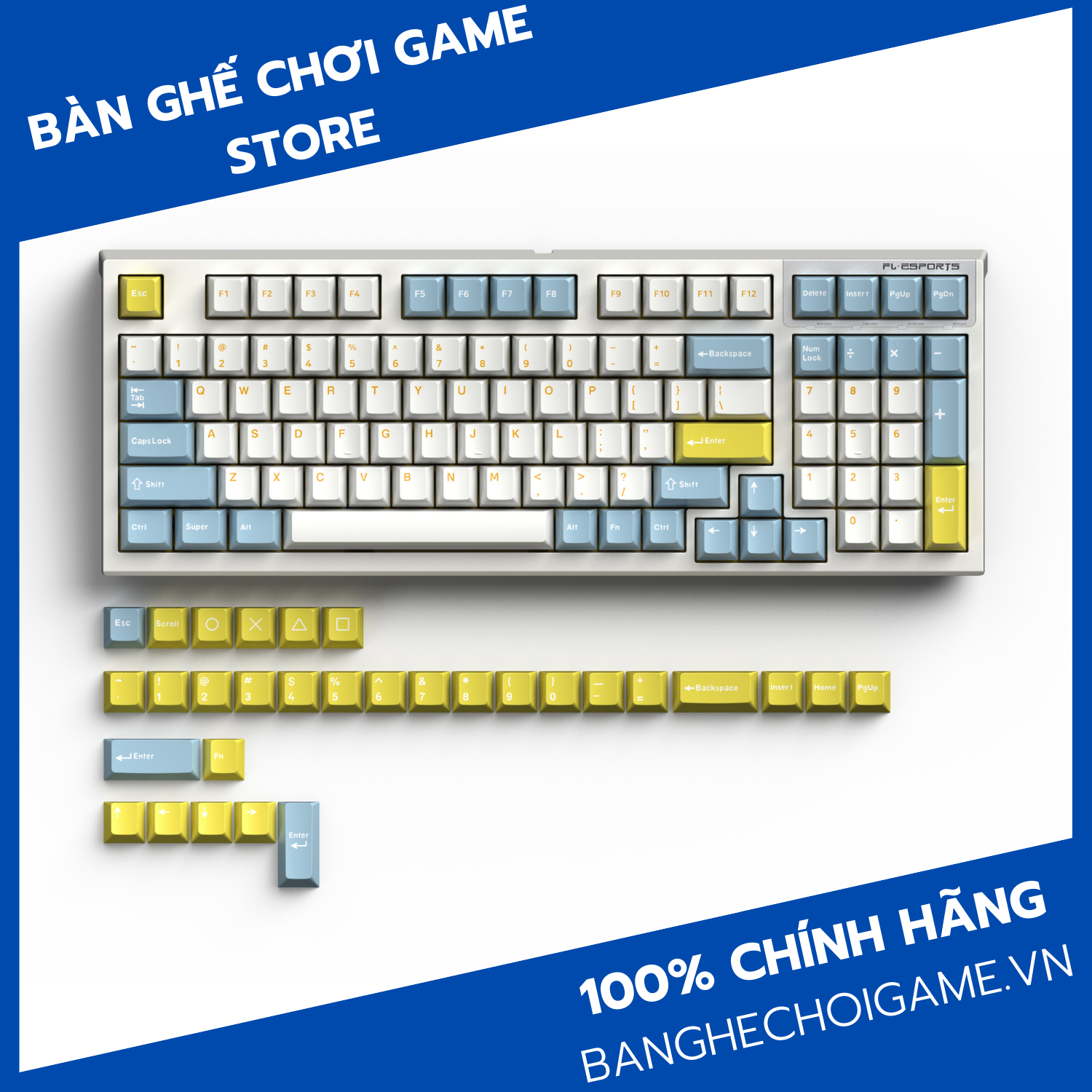 Bàn phím cơ không dây FL-Esports FL980CPM Sea Salt Kailbox Switch - Hàng chính hãng