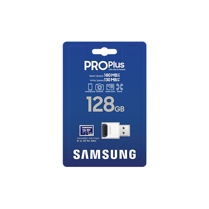 Thẻ Nhớ MicroSDXC Samsung PRO Plus UHS-I 180MB/s Kèm Adapter - Hàng Chính Hãng