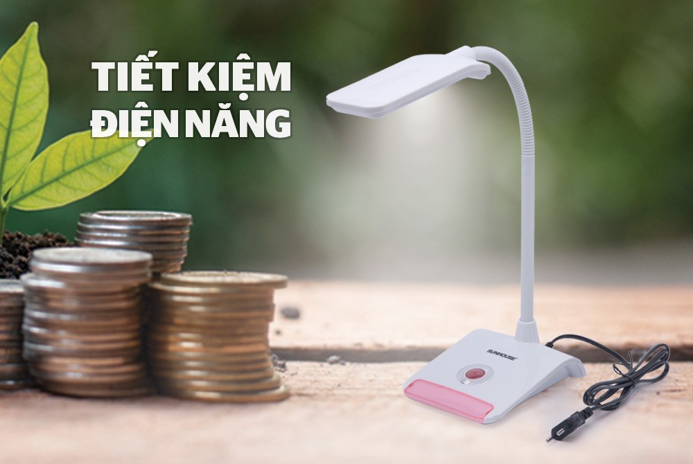 Đèn bàn Sunhouse SHE-11LED-V, sáng vàng