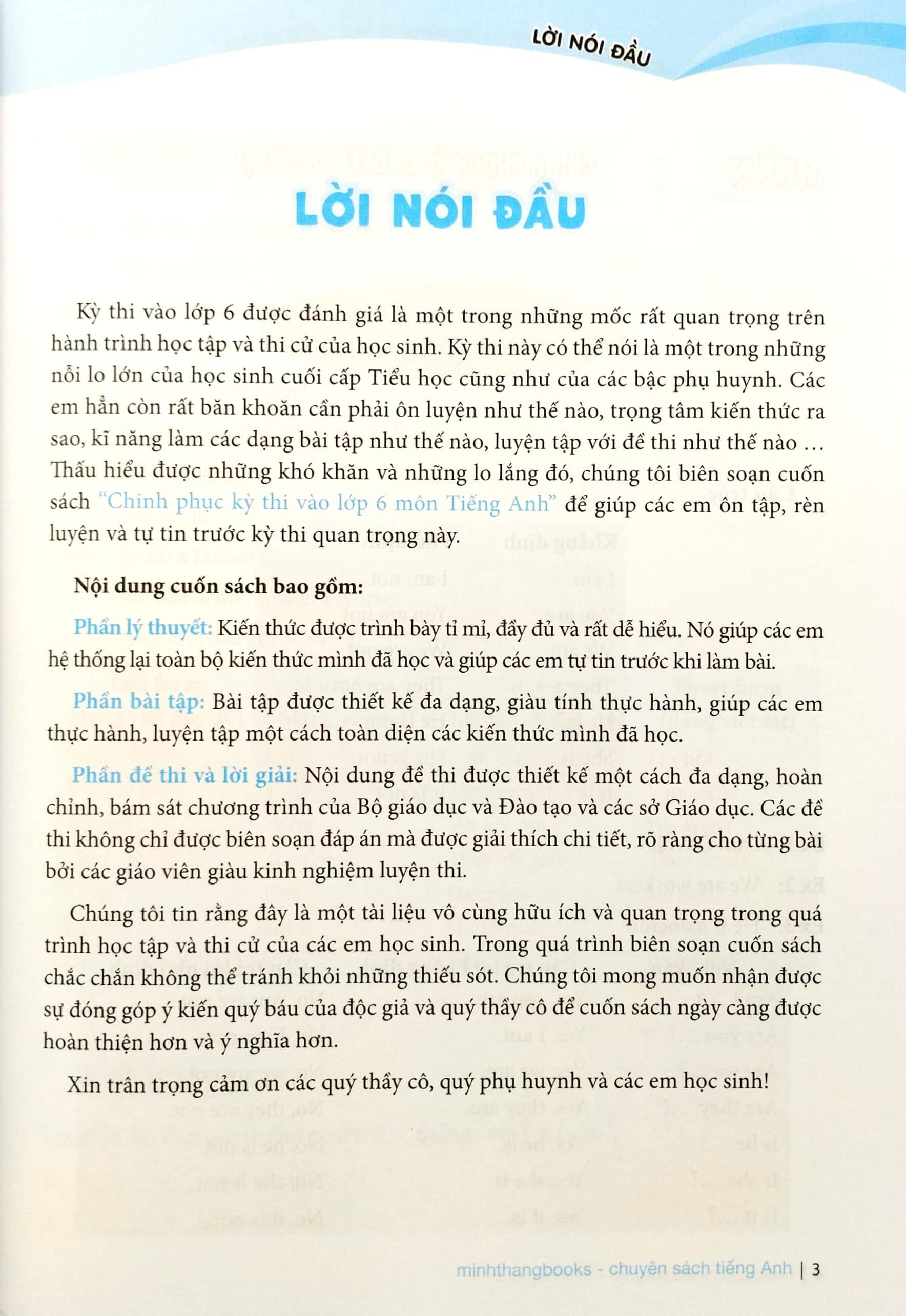 Chinh Phục Kỳ Thi Môn Tiếng Anh Vào Lớp 6 (Có Đáp Án Và Giải Thích Chi Tiết)