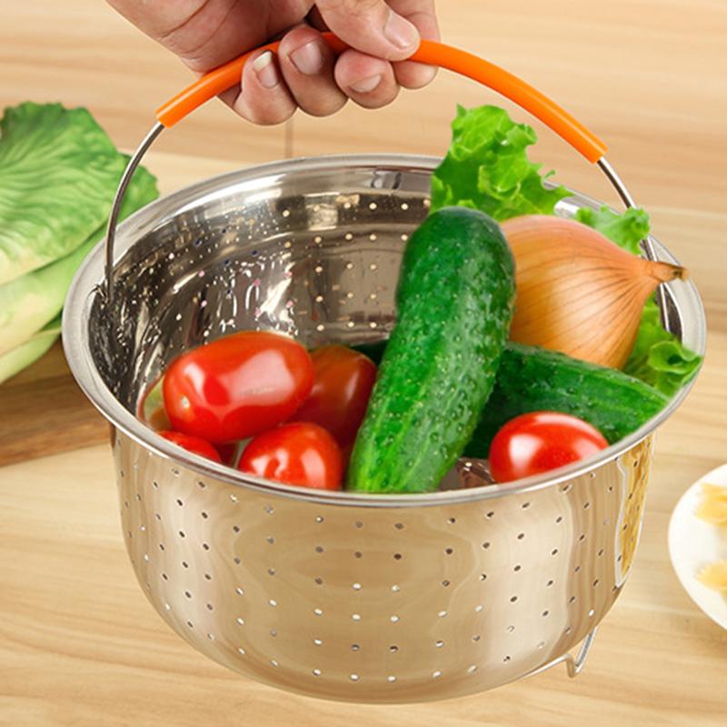 Rổ Hấp Thực Phẩm Đa Năng Bằng Thép Không Gỉ 304