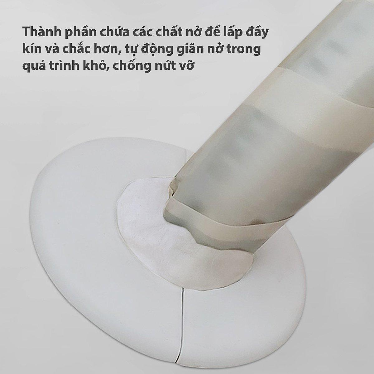 Set 4 Gói Đất Sét Xi Măng Trắng Vá Trám Tường Bịt Lỗ Điều Hoà Chống Thấm Cách Nhiệt Sửa Chữa Nhà Của Tiện Lợi, Keo đất