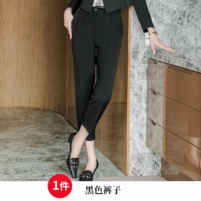 Set Nguyên Bộ Vest Áo Croptop Phối Nút Thời Trang
