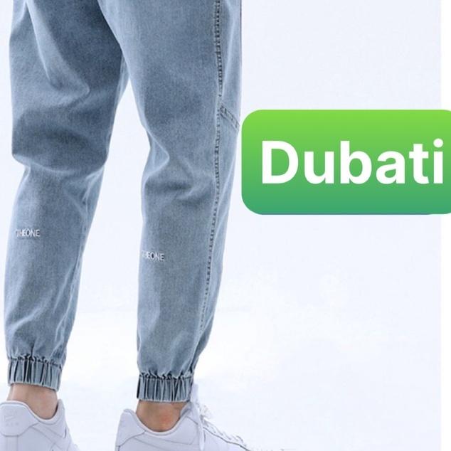 QUẦN BAGGY JEAN NAM LƯNG THUN DÁNG SUÔNG ỐNG TÚM, QUẦN JEAN NAM UNISEX- DB 57- DUBATI FASHION