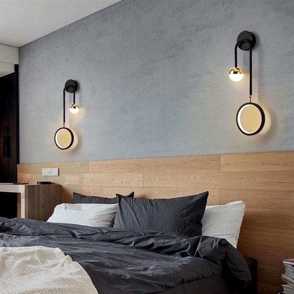 ĐÈN GẮN TƯỜNG ĐÔI MẠ VÀNG CAO CẤP KÈM BÓNG LED