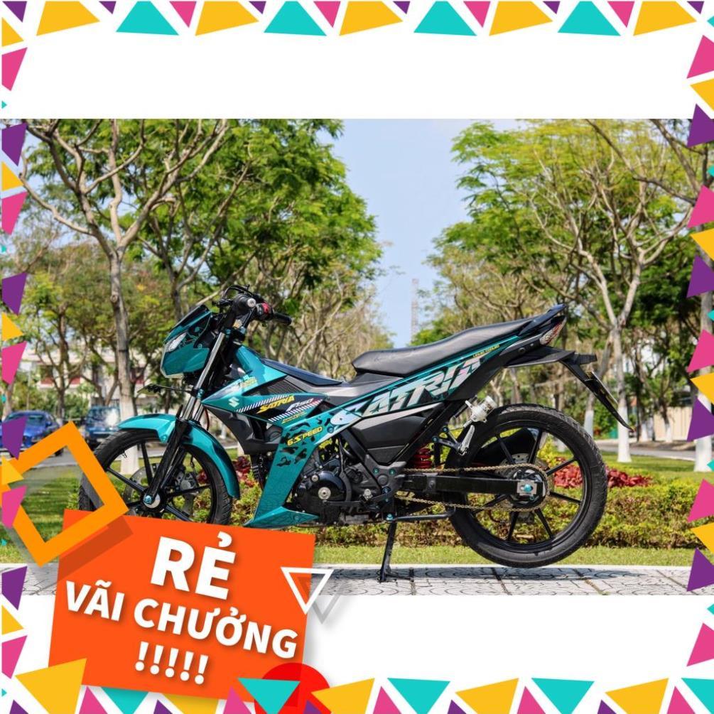 Tem Rời Raider FI Mẫu Đen Xanh Ngọc Chữ Satria