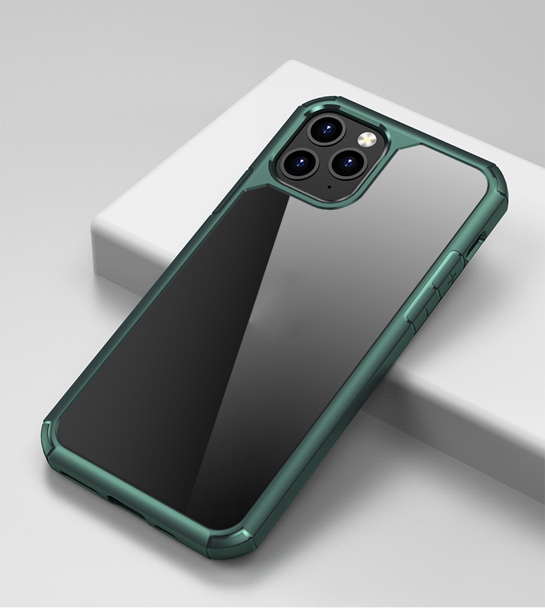 Ốp Lưng Chống Sốc Lưng Trong Phong Cách Mới Dành Cho Iphone 11 12 13 11 Pro 12 Pro 13 Pro 11 Pro Max 12 Pro Max 13 Pro Max 12 Mini 13 Mini - Hàng Chính Hãng - Xanh Rêu - Iphone 11 Pro