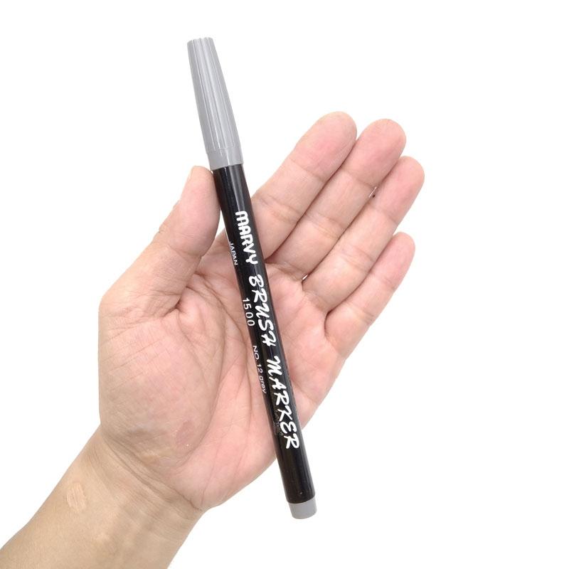 Bút Lông Màu Brush Marker - Marvy 1500-12 - Màu Xám