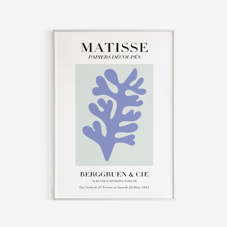 Tranh treo tường | Tranh Matisse - Papiers Decoupes Poster - Lilac - Neutral Colors