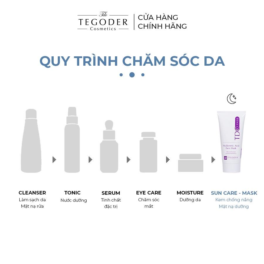 Mặt nạ Hyaluronic Acid tinh khiết siêu cấp ẩm căng mọng tế bào Tegoder Hyaluronic Acid face mask 200 ml mã 6156