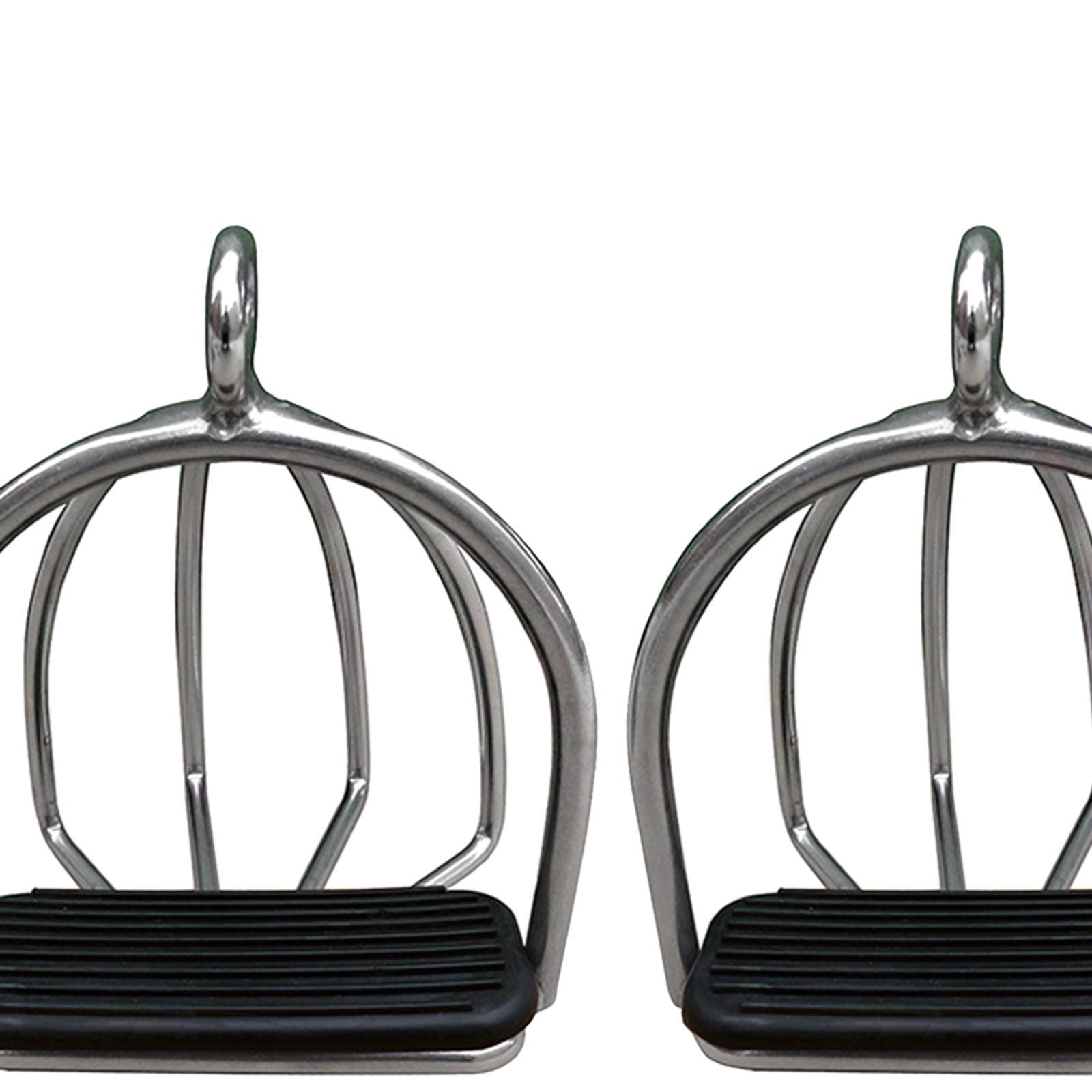 2Pcs Cage Horse Riding Stirrups Lightweight Equestrian Sports for Horse Riding Adults Accessories