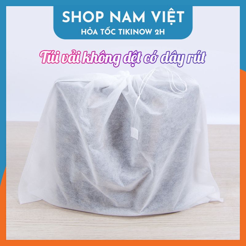 Set 10 Túi Giày Vải Không Dệt Có Dây Rút, Túi Vải Đa Năng