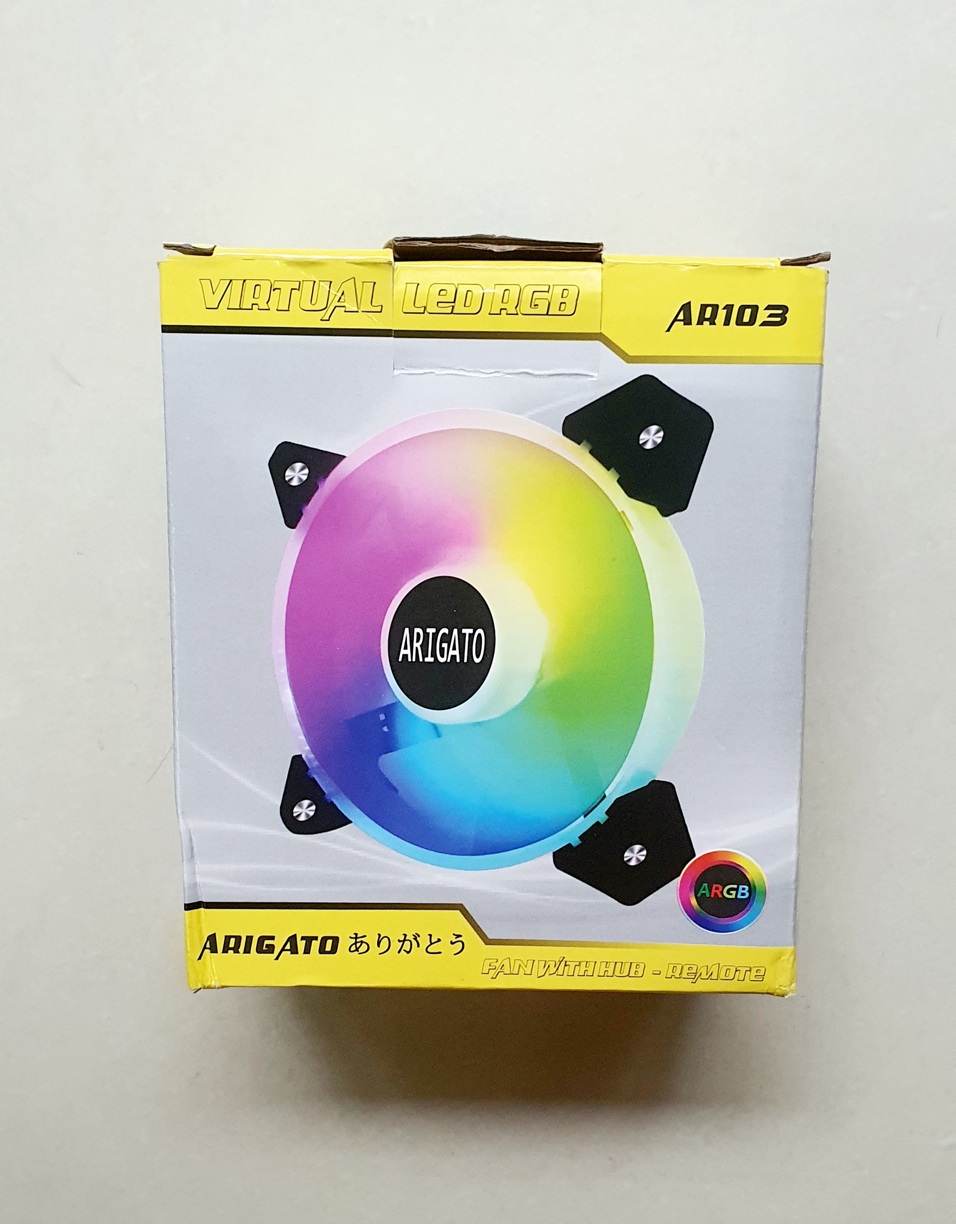 Combo 3 Fan case led RGB 12cm Arigato AR103 - Hàng nhập khẩu