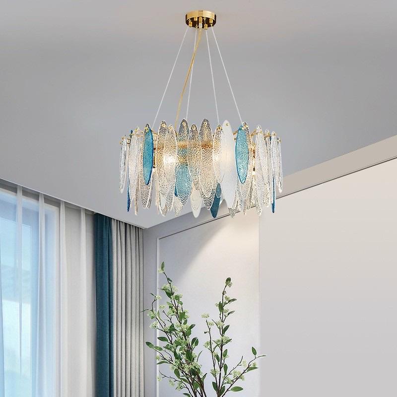 Đèn chùm phale LUXURY trang trí phòng khách, đèn thả trần, đèn trang trí KT 800mm,