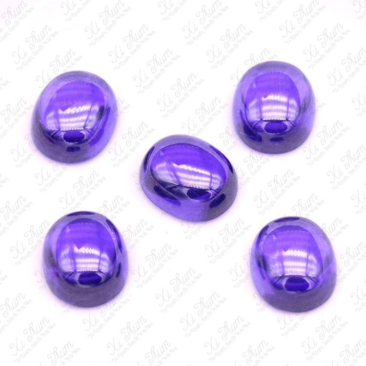 1Viên Bi THUỶ TINH hình OVAL 5 x 10 x 14mm. Màu tráng gương siêu đẹp giá hạt dẻ