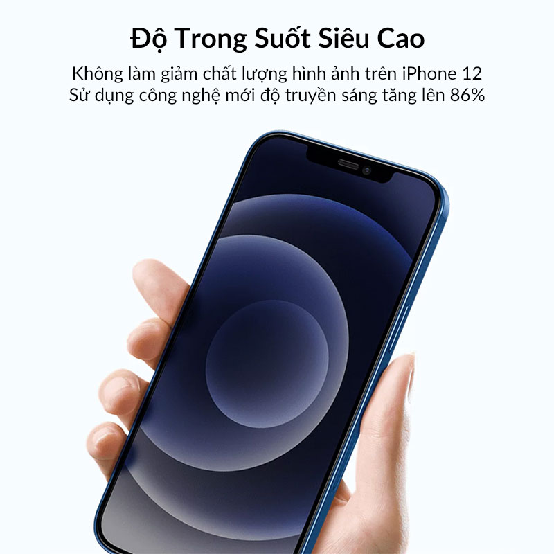 Kính Cường Lực iPhone Chống vân tay - Chống xước - Chống dầu - Chống vỡ - Độ Cứng 9H - Full Toàn màn hình - Viền Cong 3D hoàn hảo Danh Cho iPhone 12 Promax, iPhoen 12/12Pro, iPhone 11 Promax, iPhone 11Pro, iPhone xsmax, iPhone XR/11, iPhone X/Xs