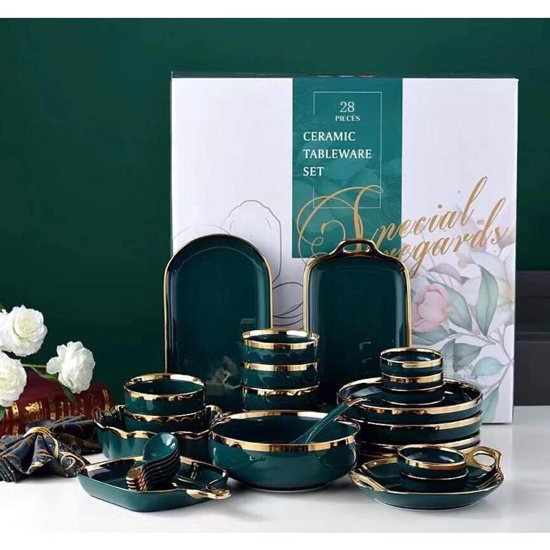Bát Sứ ️ Đĩa Sứ , Set 28 Chi Tiết