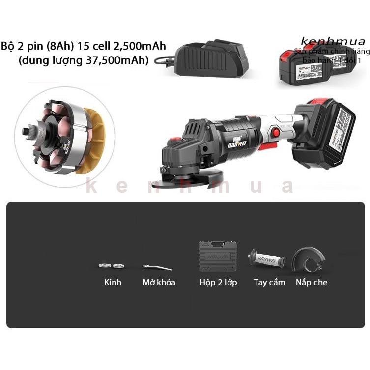 Máy mài góc máy cắt 1T không chổi than dùng pin 8Ah 798TV Nanwei