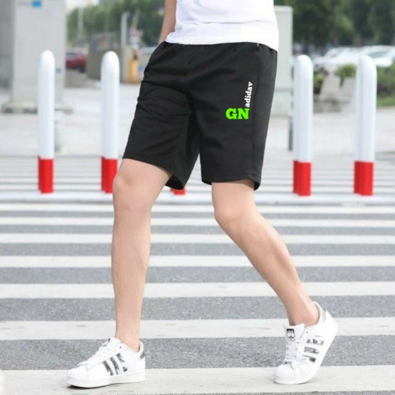 Quần short nam thể thao màu đen cá tính có bigsize