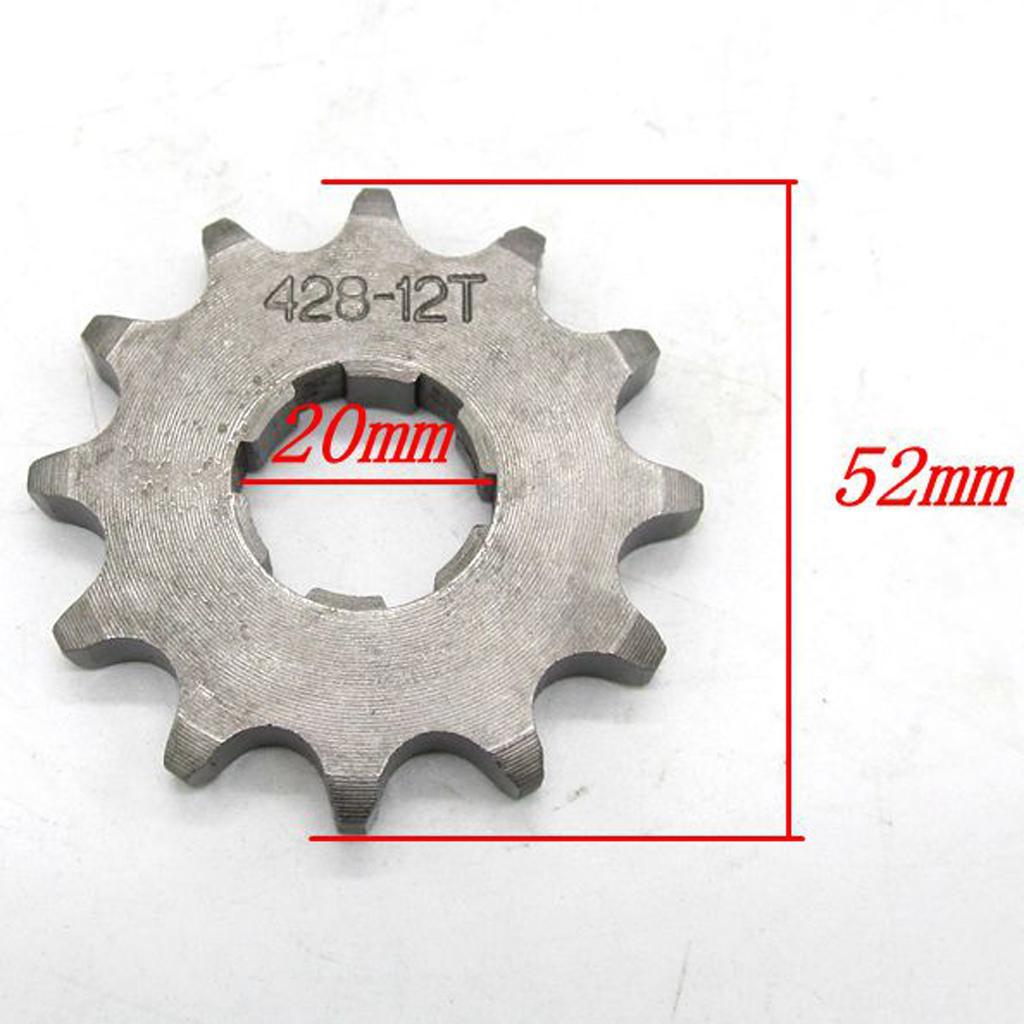 12T 20mm 428 Chain Front Sprocket Cog for Quad Dirt Bike