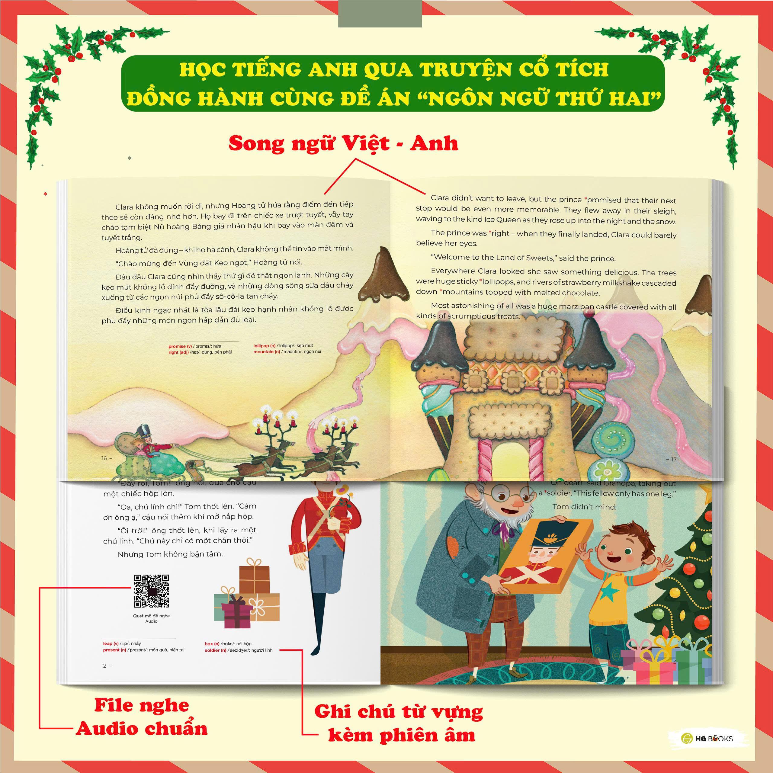 Sách - Truyện Kể Giáng Sinh - Cô Bé Bán Diêm - The Little Match Girl