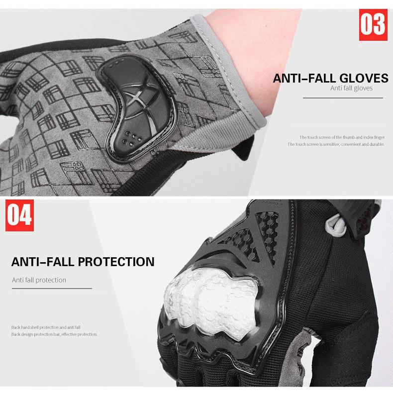 Găng tay nửa ngón unisex chống trượt dùng khi lái xe mô tô