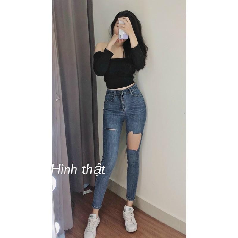 quần jeans ôm body lưng siêu cai nút kiểu -j20