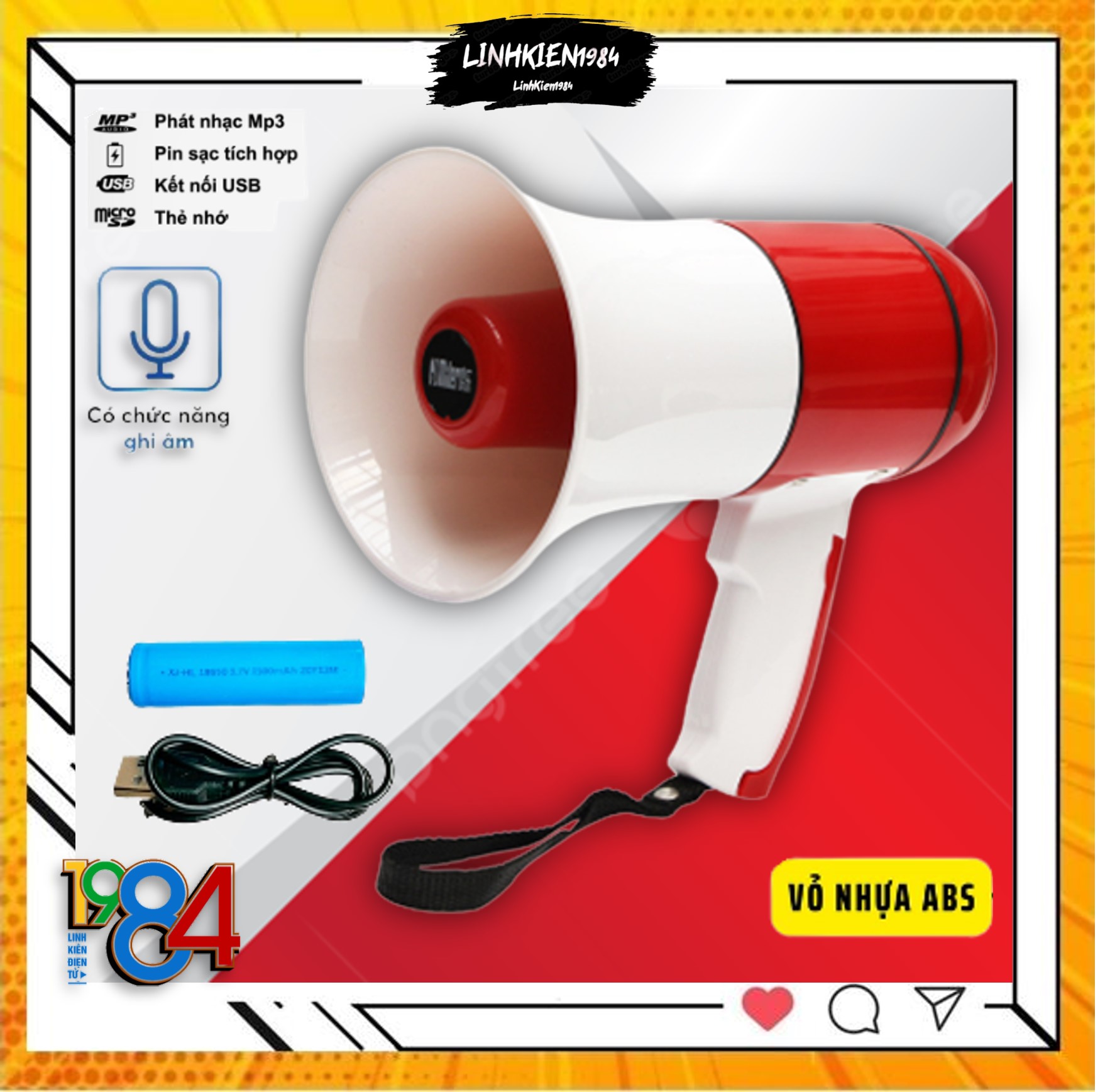 COMBO 5 LOA PHÓNG THANH MEGAPHONE MS-003/MS-004