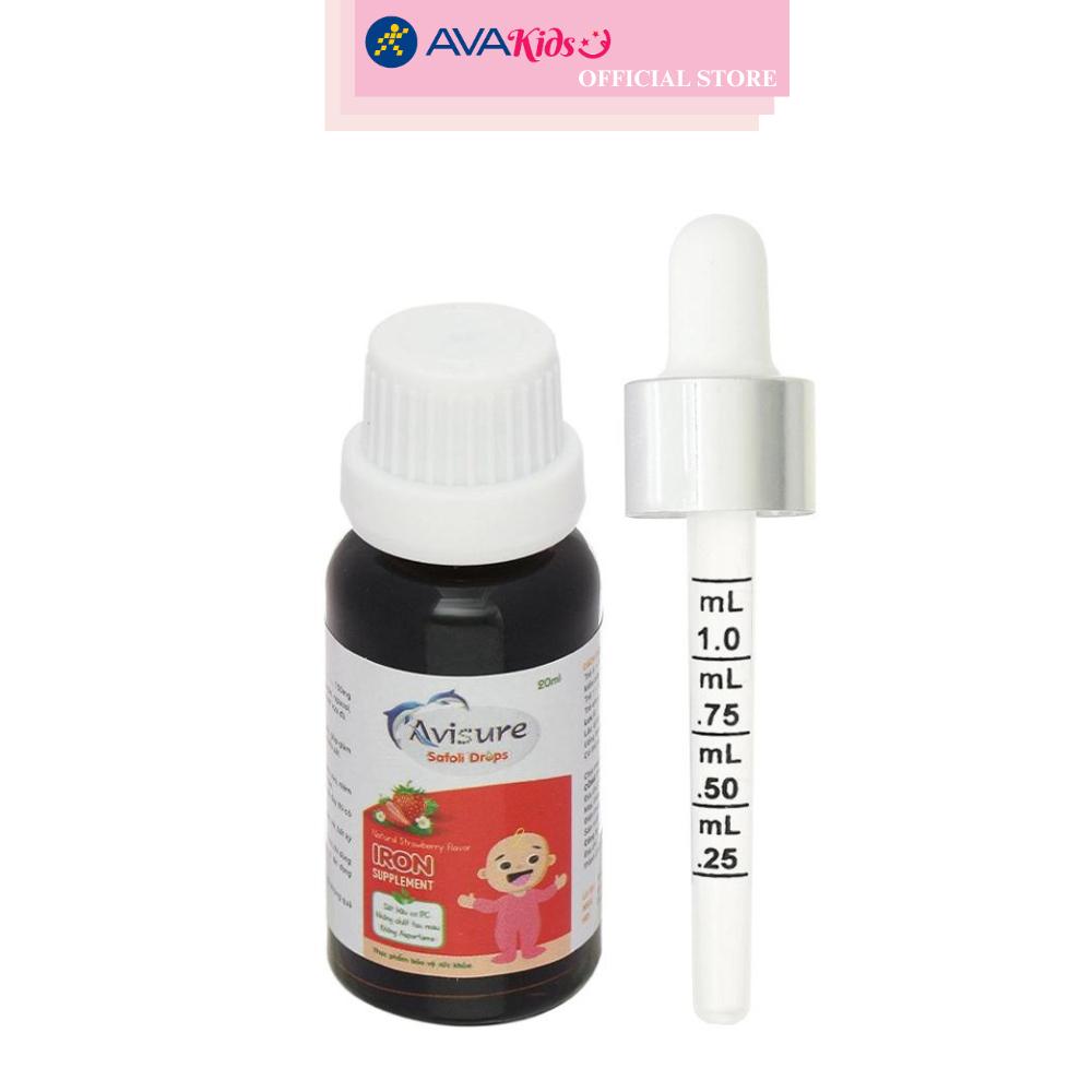 Siro Avisure Safoli bổ sung sắt, hỗ trợ tạo máu 20 ml (từ 0 tháng)