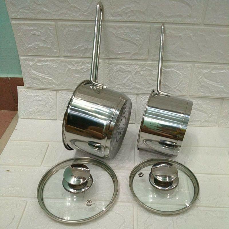 Nồi nấu bột quánh 3 đáy chống dính Fivestar inox 12cm,14cm