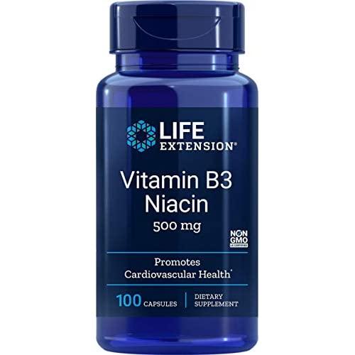 Thực Phẩm Chức Năng Life Extension Bổ Sung Vitamin B3 Niacin 500 Mg Life Extension Vitamin B3 Niacin 500 Mg - 100 Viên Nang