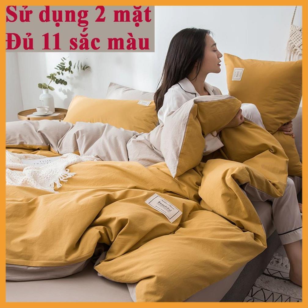 Bộ Chăn Ga Cotton Tici Cao Cấp Phong Cách Hàn Quốc Đủ Size Đủ Màu Hàng Đẹp Loại 1