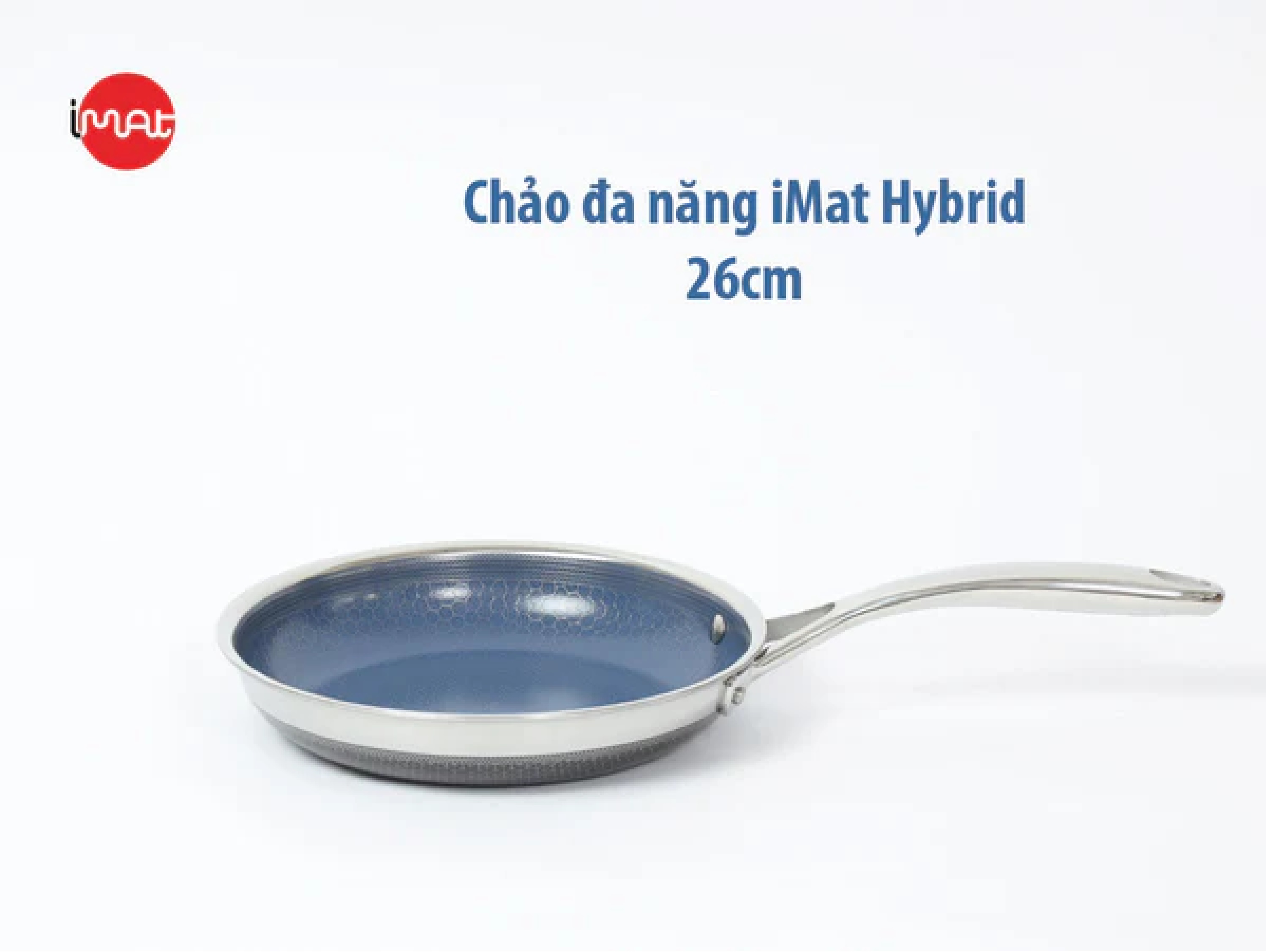 Chảo chiên iMat Hybrid lòng xanh
