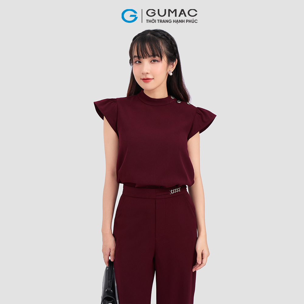 Quần suông phối phụ kiện thời trang GUMAC QC11078